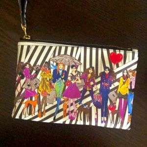 Henri Bendel Girls Illustration Wristlet
